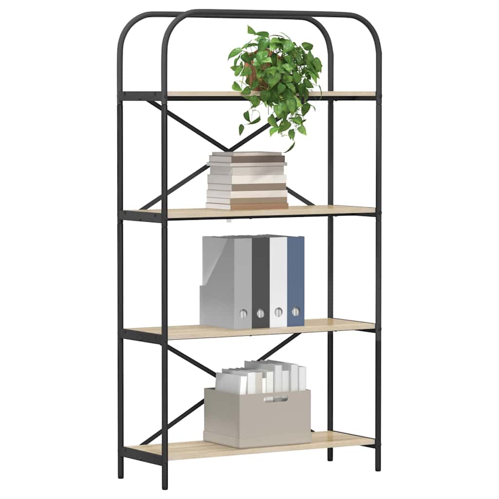 Bookshelf Sonoma oak 80 x 30 x 146 cm Engineered wood