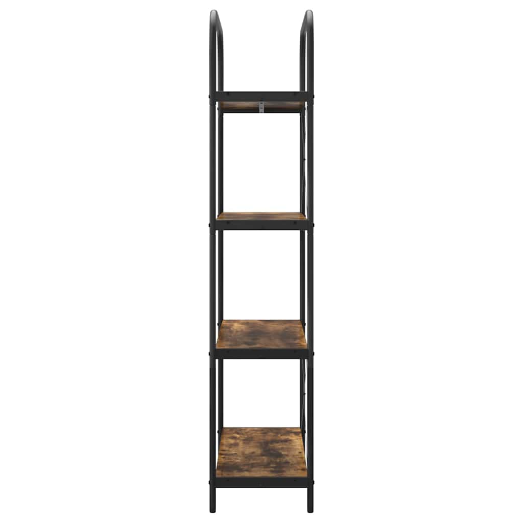 Bookshelf Smoked oak 80 x 30 x 146 cm Engineered wood