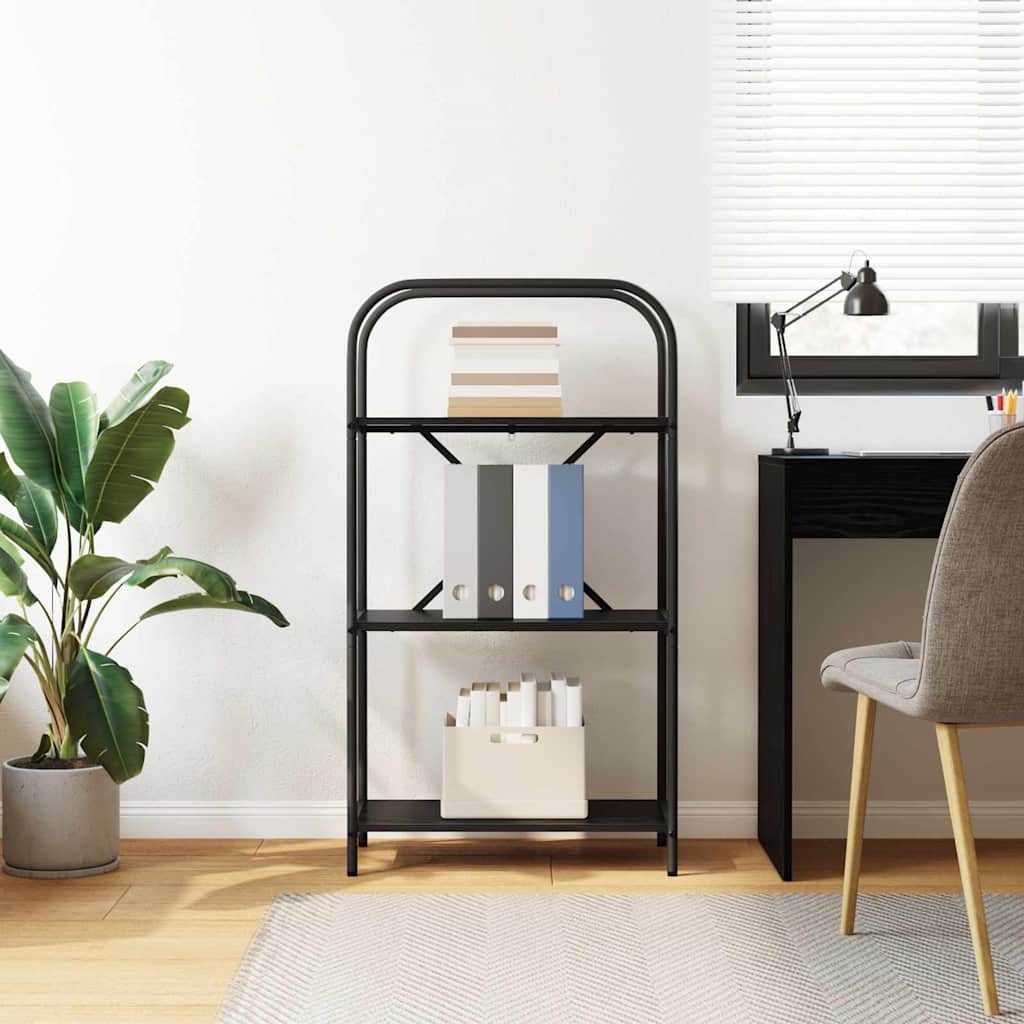 Bookshelf Black oak 60 x 30 x 109 cm Engineered wood