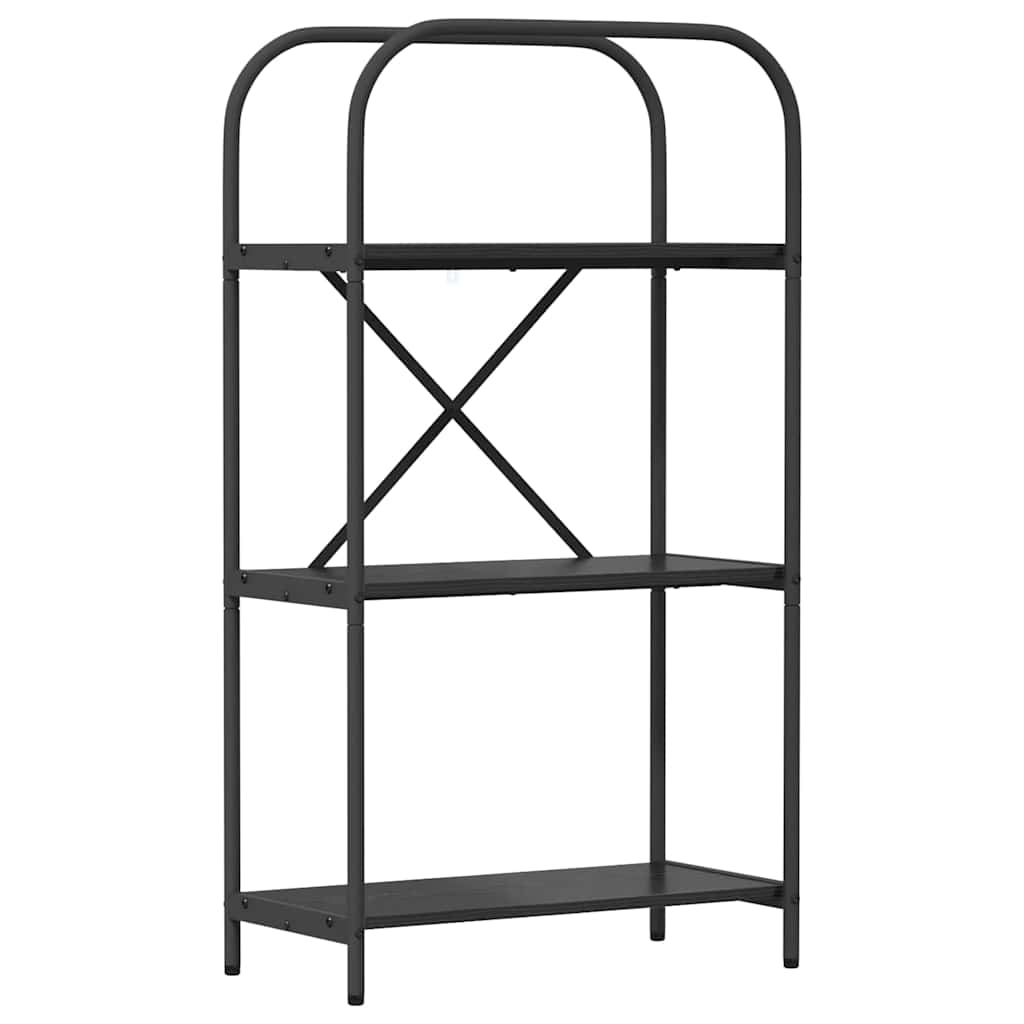 Bookshelf Black oak 60 x 30 x 109 cm Engineered wood