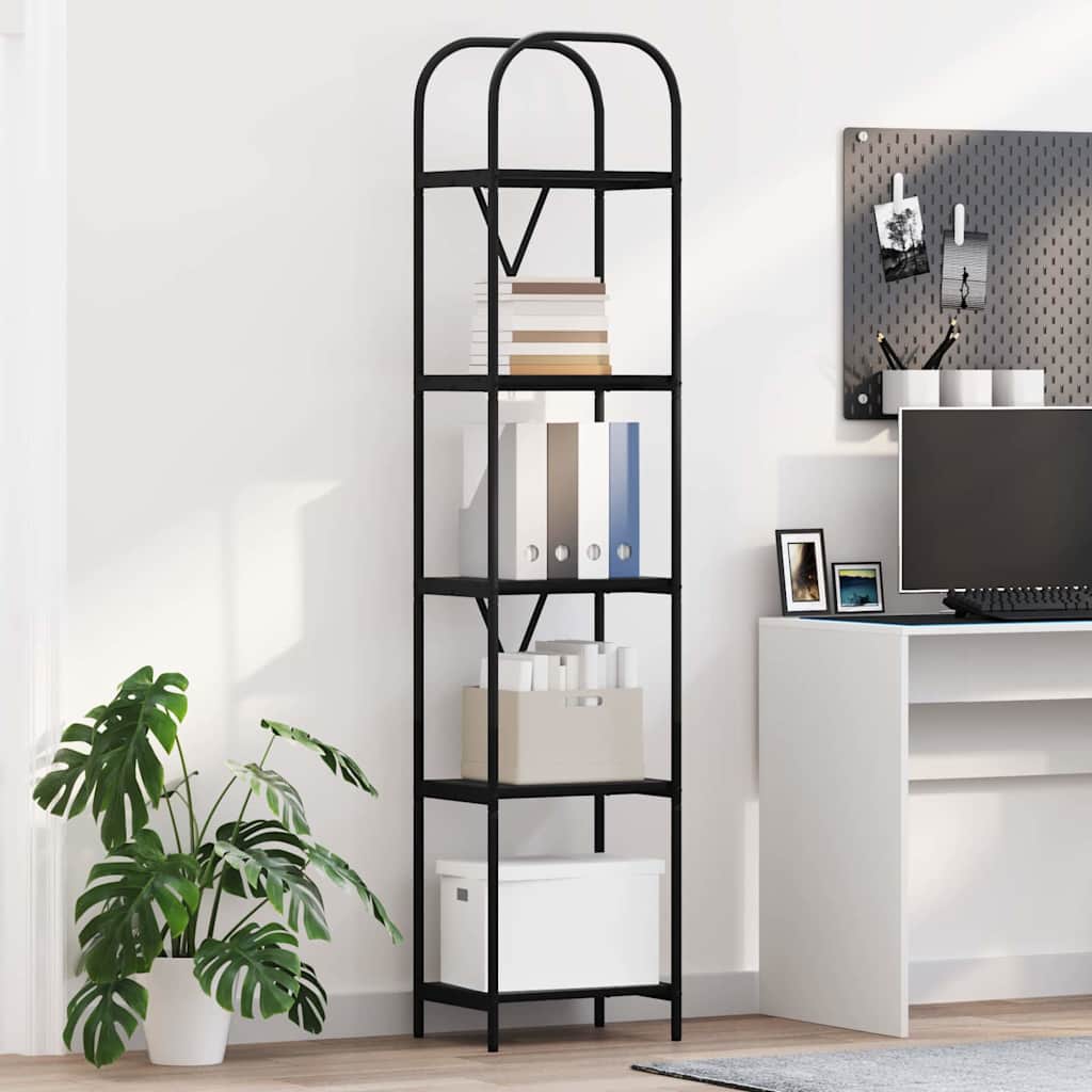 Bookshelf Black oak 40 x 30 x 183 cm Engineered wood