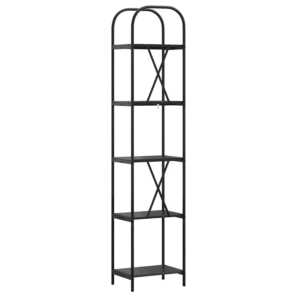 Bookshelf Black oak 40 x 30 x 183 cm Engineered wood