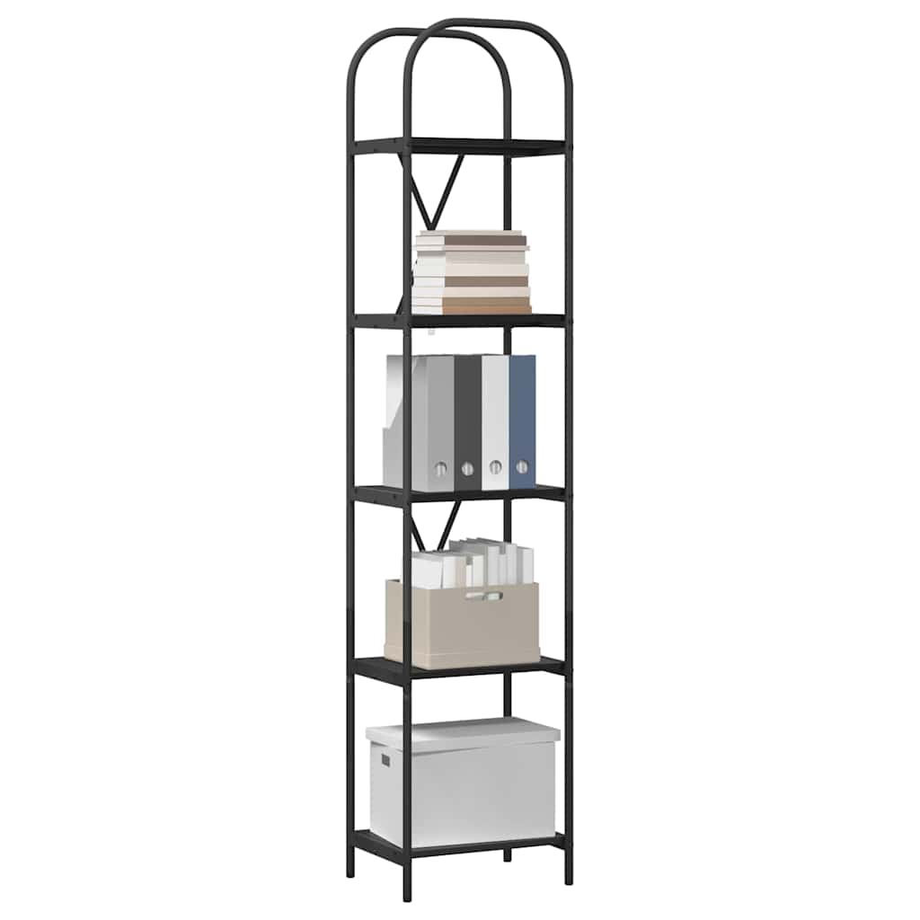 Bookshelf Black oak 40 x 30 x 183 cm Engineered wood
