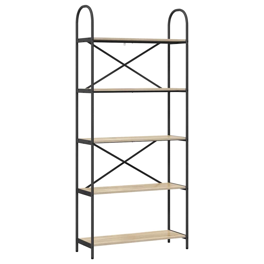 Bookshelf Sonoma oak 80 x 30 x 183 cm Engineered wood