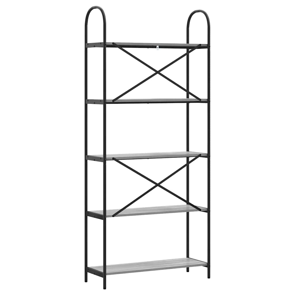 Bookshelf Grey sonoma 80 x 30 x 183 cm Engineered wood