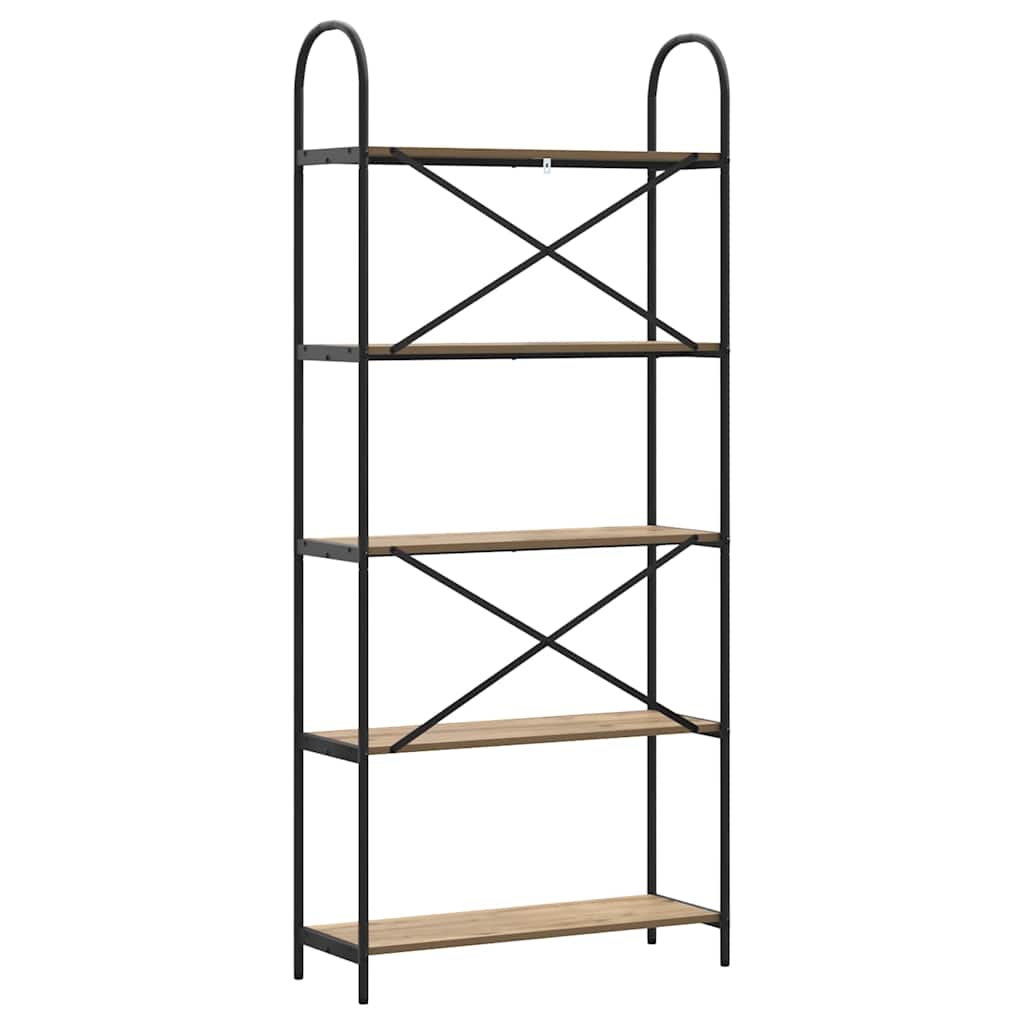 Bookshelf Artisan oak 80 x 30 x 183 cm Engineered wood