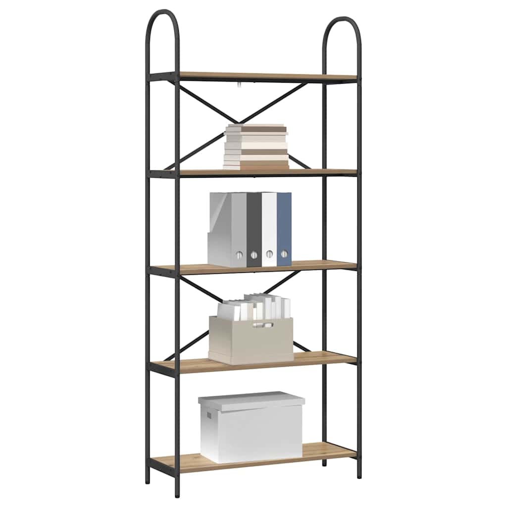 Bookshelf Artisan oak 80 x 30 x 183 cm Engineered wood