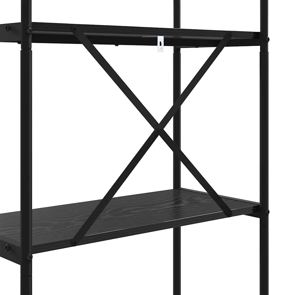 Bookshelf Black oak 80 x 30 x 146 cm Engineered wood