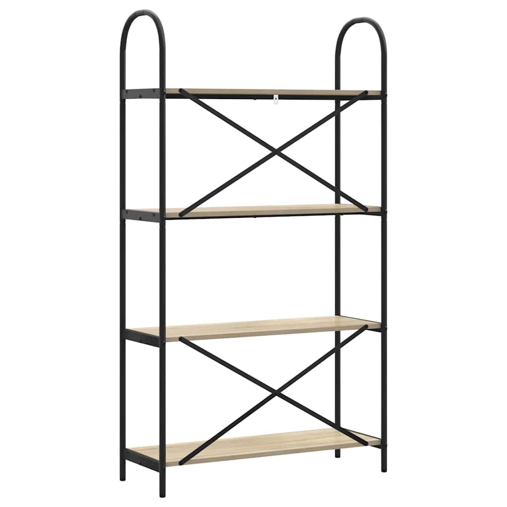 Bookshelf Sonoma oak 80 x 30 x 146 cm Engineered wood