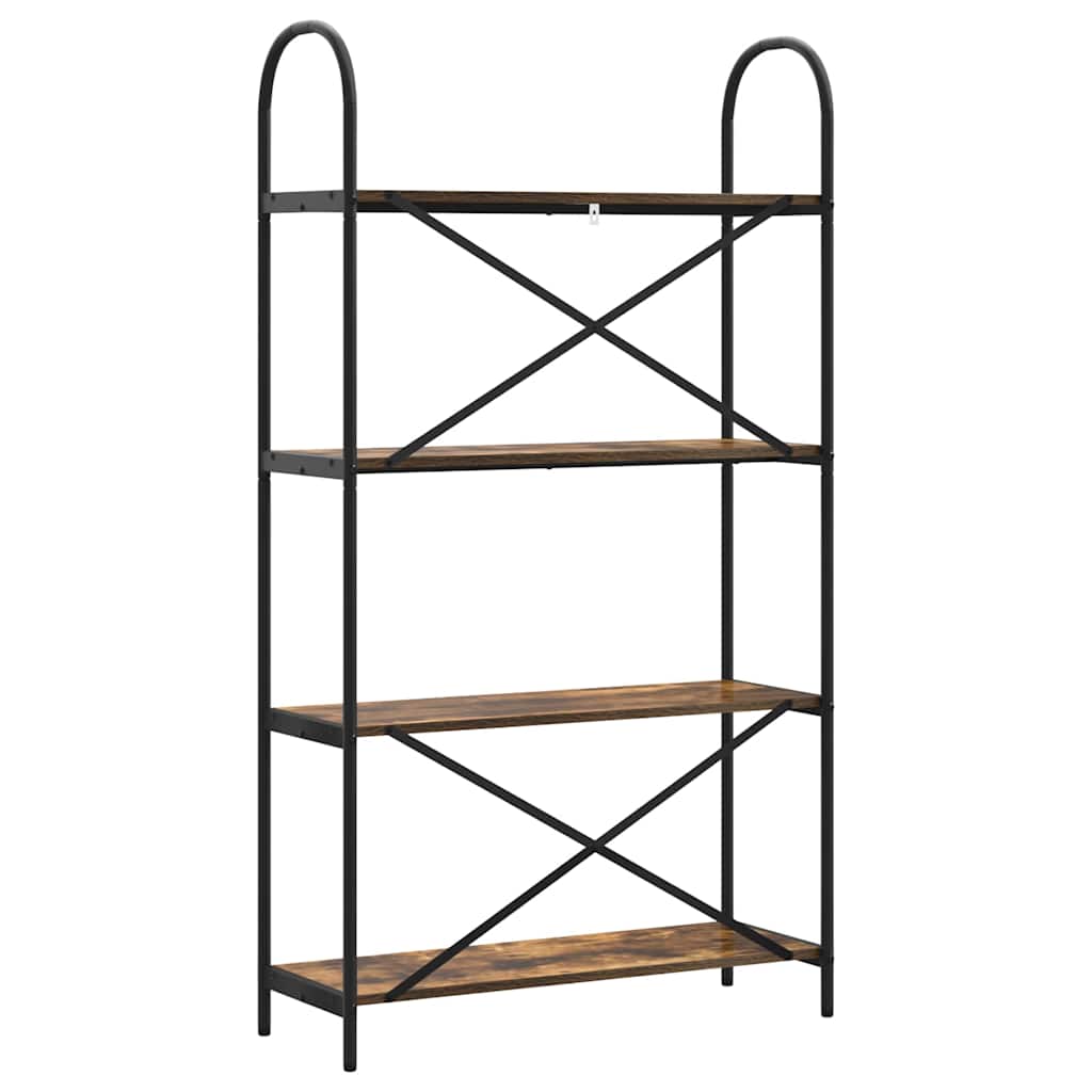 Bookshelf Smoked oak 80 x 30 x 146 cm Engineered wood