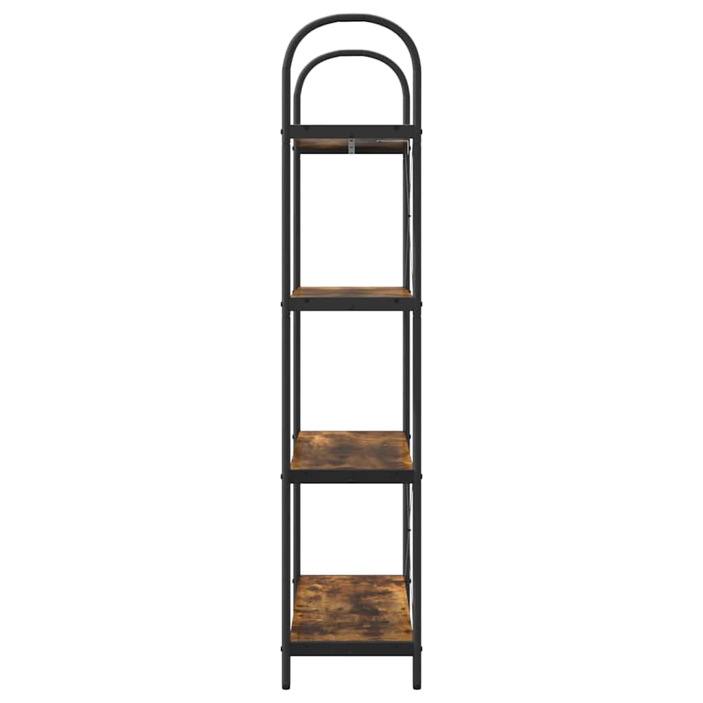 Bookshelf Smoked oak 80 x 30 x 146 cm Engineered wood
