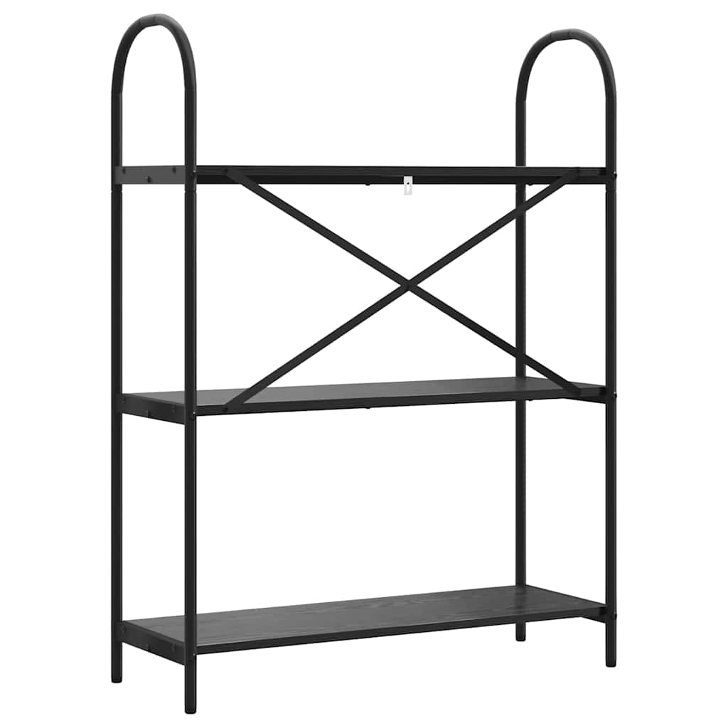 Bookshelf Black oak 80 x 30 x 109 cm Engineered wood