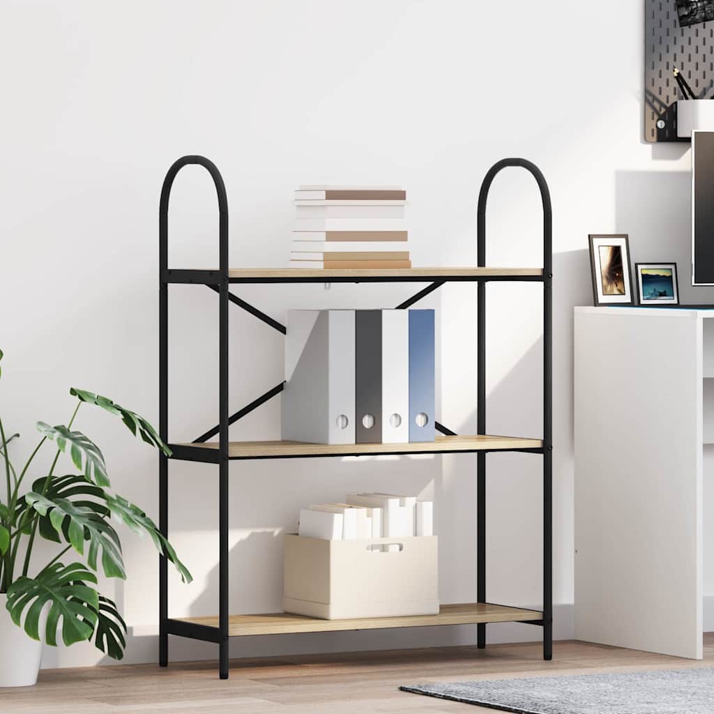Bookshelf Sonoma oak 80 x 30 x 109 cm Engineered wood