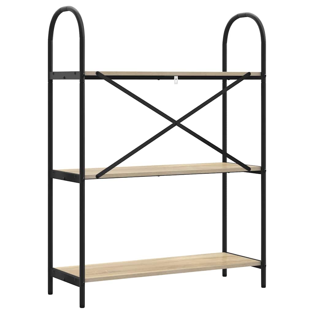Bookshelf Sonoma oak 80 x 30 x 109 cm Engineered wood
