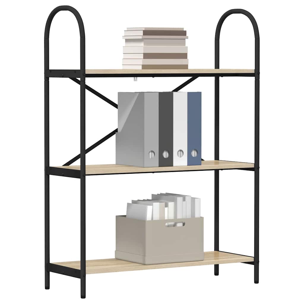 Bookshelf Sonoma oak 80 x 30 x 109 cm Engineered wood