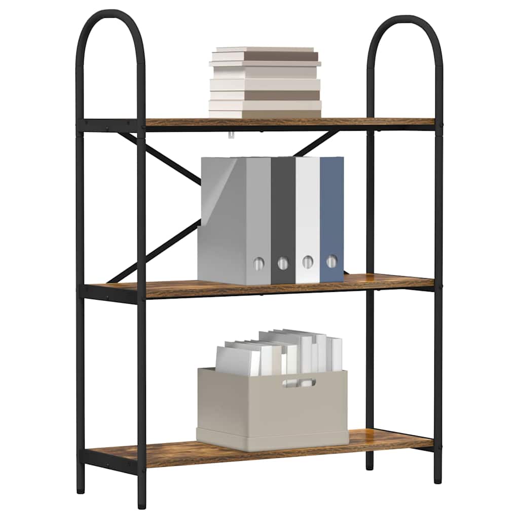 Bookshelf Smoked oak 80 x 30 x 109 cm Engineered wood