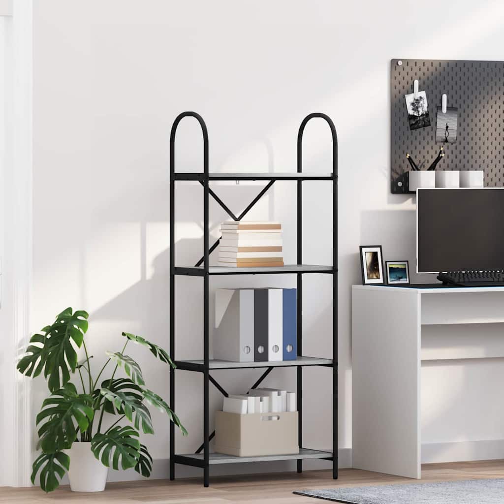 Bookshelf Grey sonoma 60 x 30 x 146 cm Engineered wood