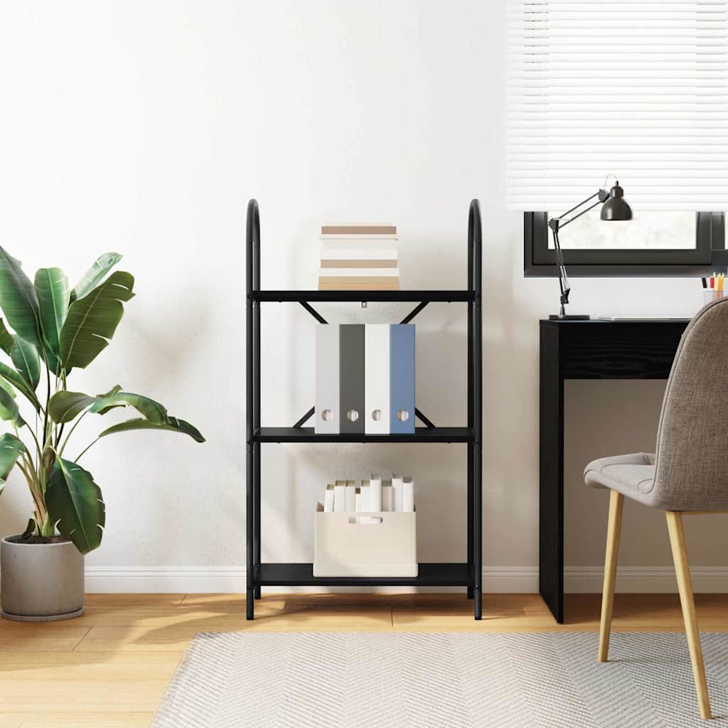 Bookshelf Black oak 60 x 30 x 109 cm Engineered wood