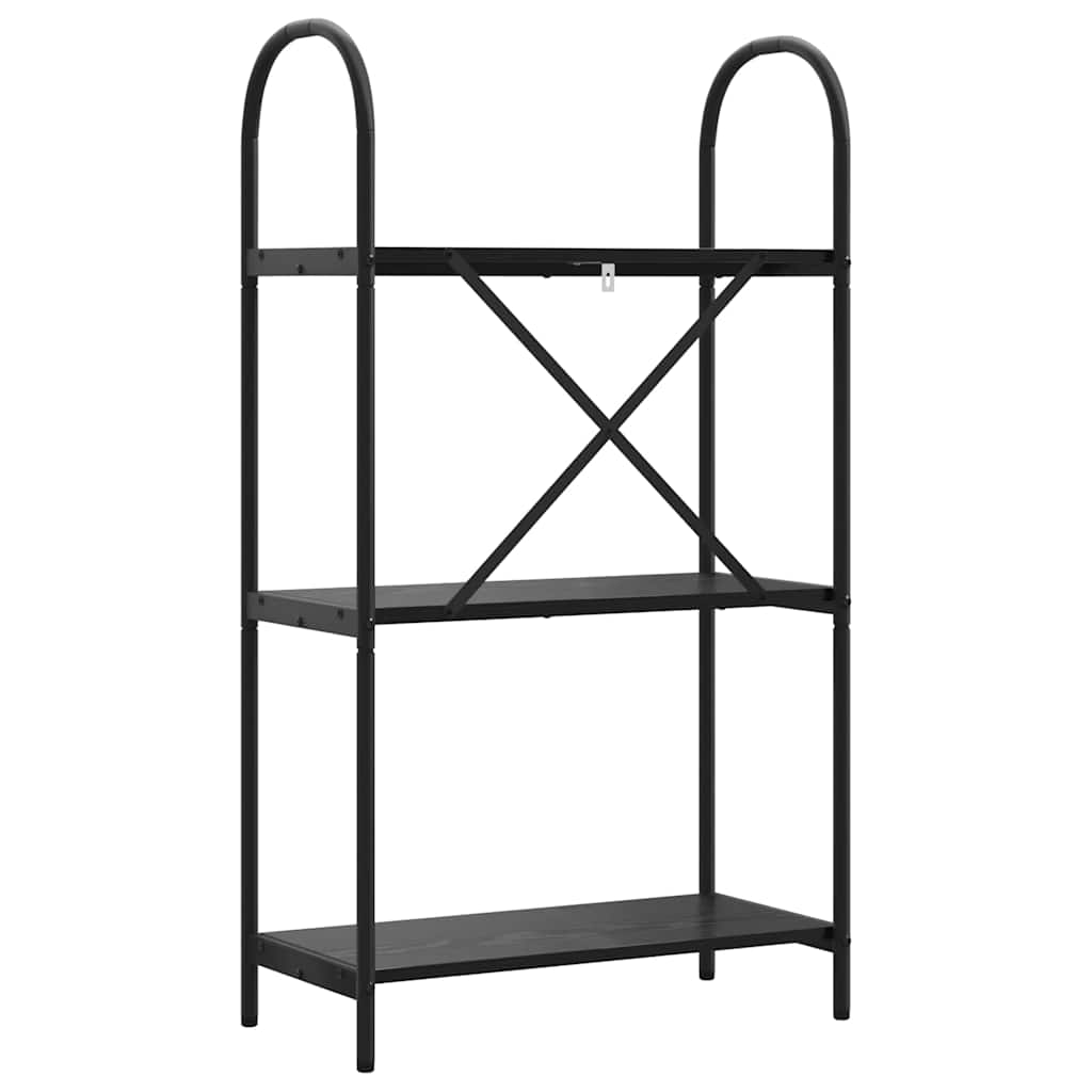 Bookshelf Black oak 60 x 30 x 109 cm Engineered wood