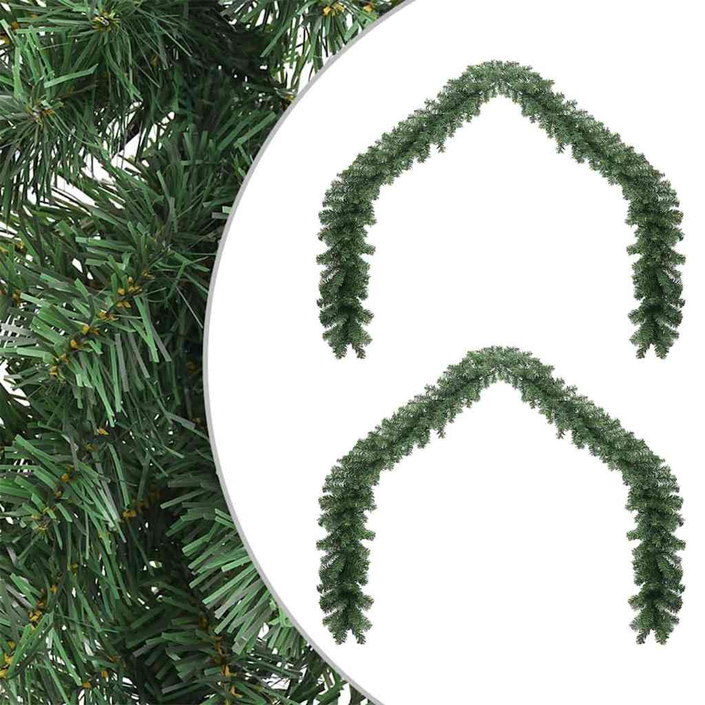 Christmas Garland 2 pcs Green 40 m PVC