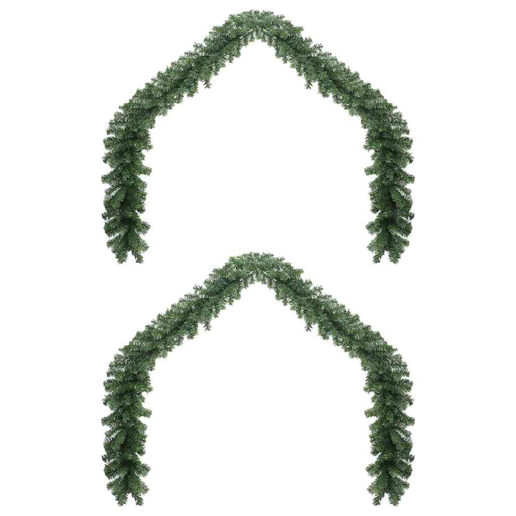 Christmas Garland 2 pcs Green 40 m PVC