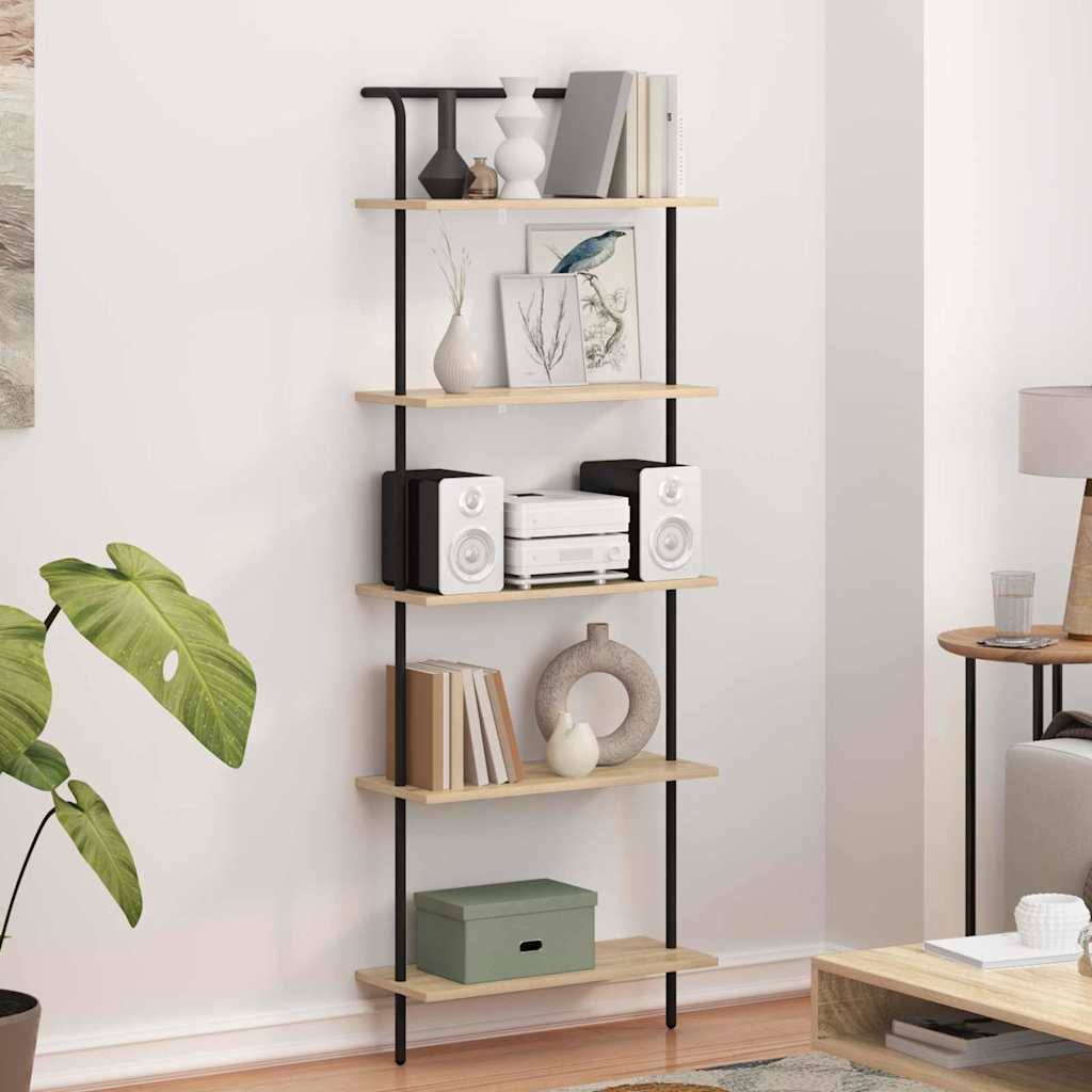 Bookshelf Sonoma oak 60 x 24 x 168 cm Engineered wood