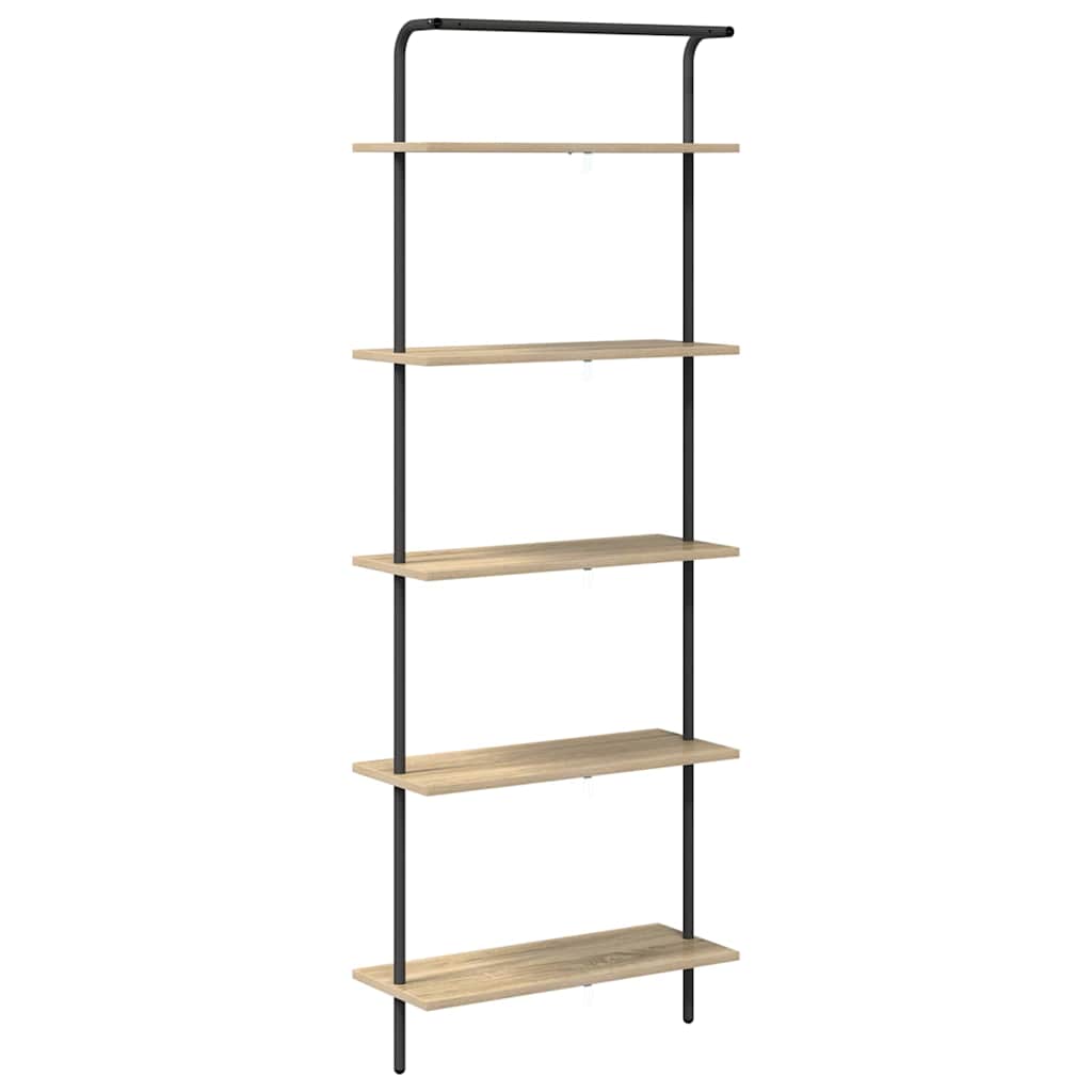 Bookshelf Sonoma oak 60 x 24 x 168 cm Engineered wood