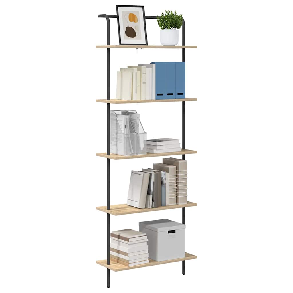 Bookshelf Sonoma oak 60 x 24 x 168 cm Engineered wood