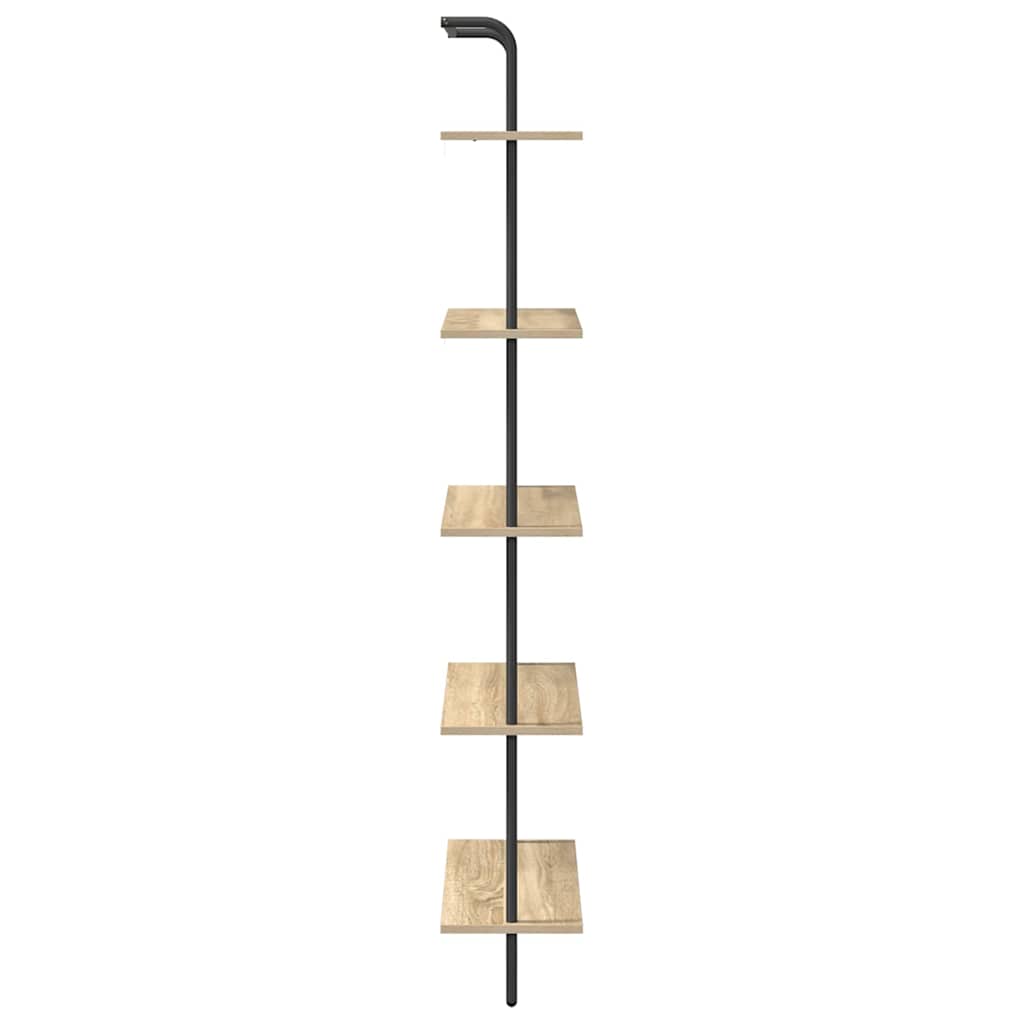 Bookshelf Sonoma oak 60 x 24 x 168 cm Engineered wood