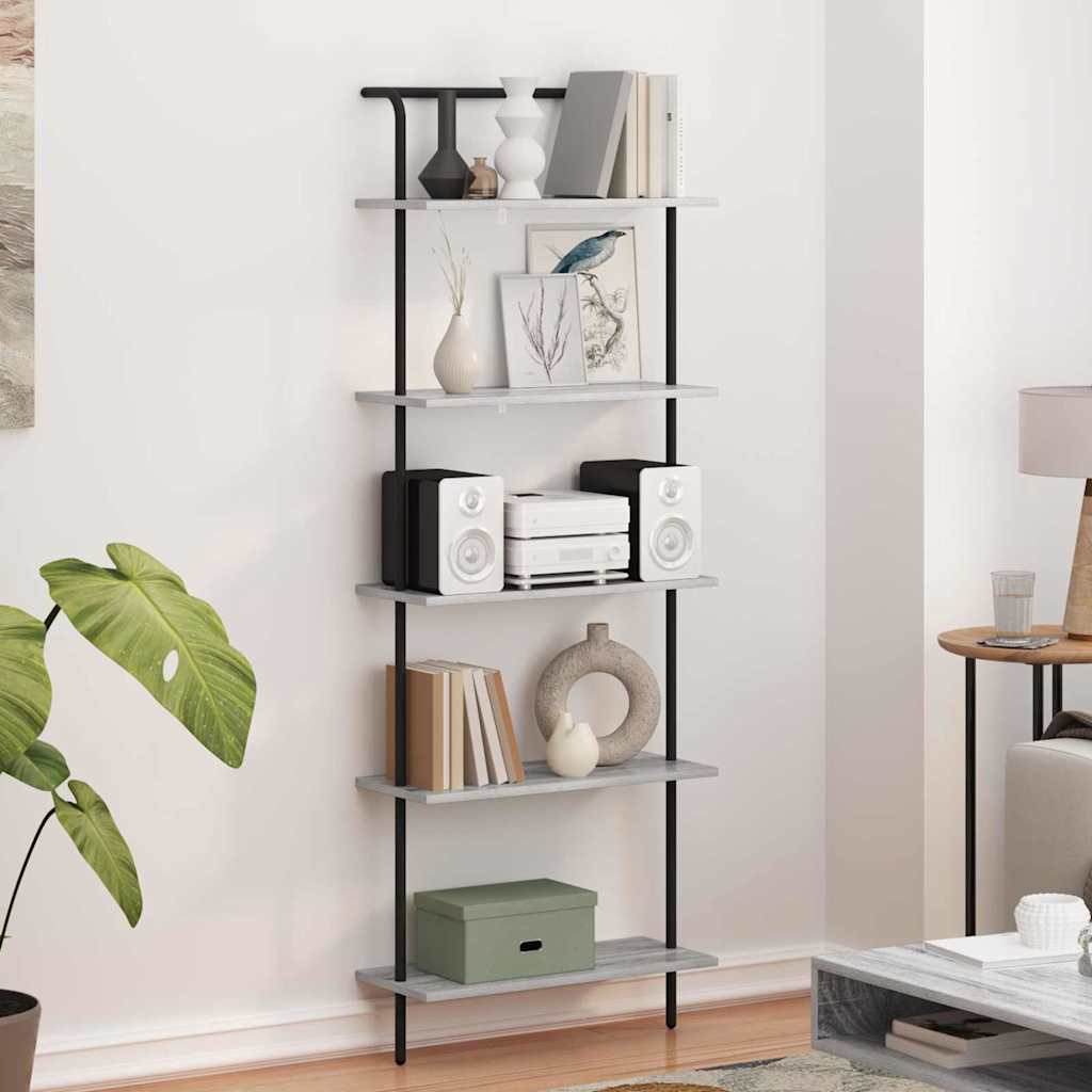 Bookshelf Grey sonoma 60 x 24 x 168 cm Engineered wood