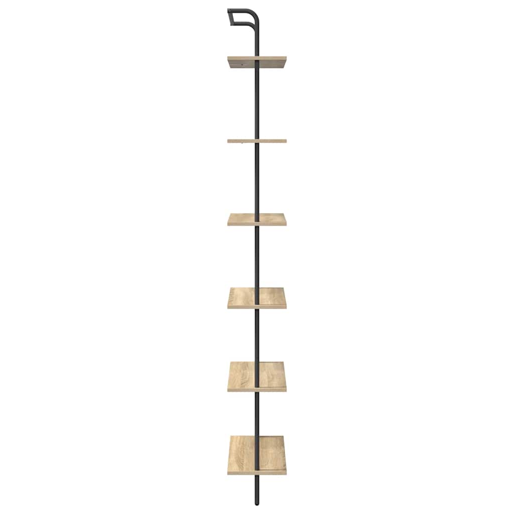 Bookshelf Sonoma oak 60 x 24 x 203 cm Engineered wood
