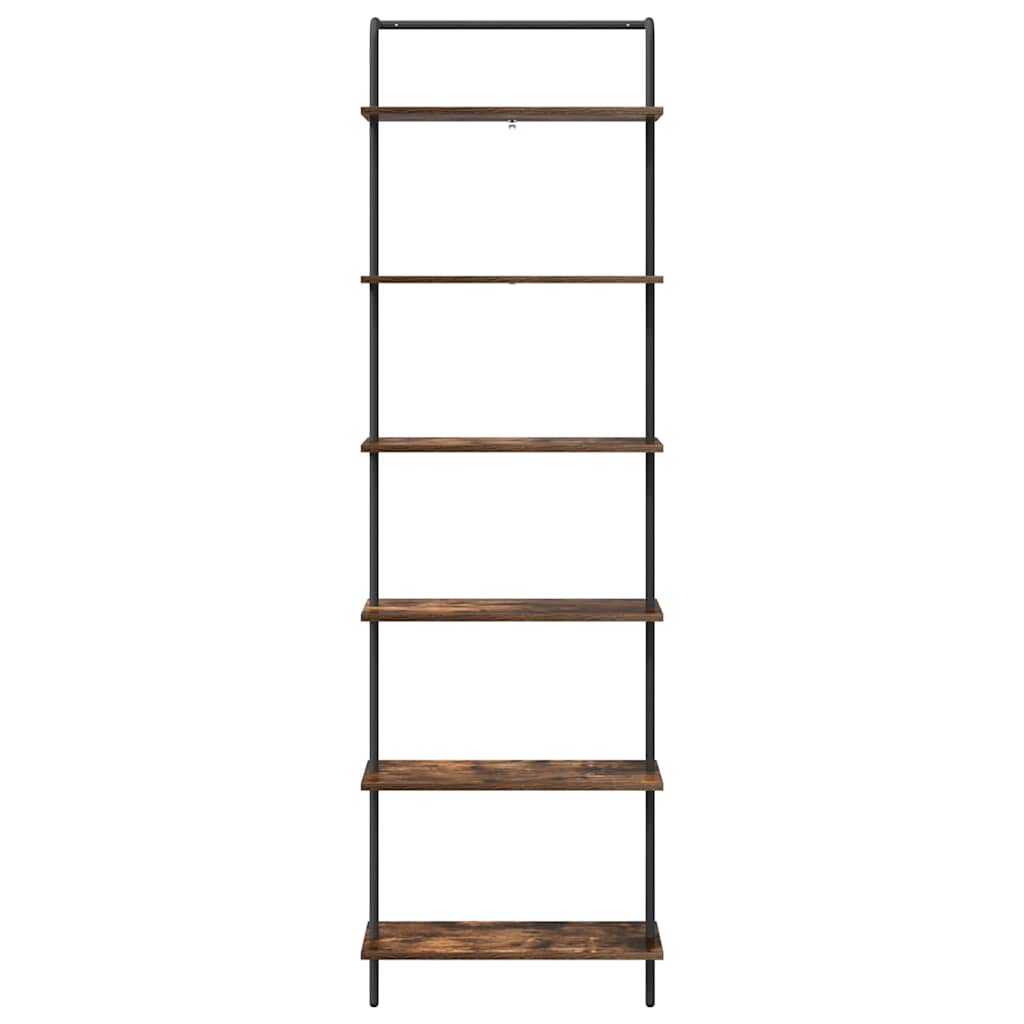 Bookshelf Smoked oak 60 x 24 x 203 cm Engineered wood