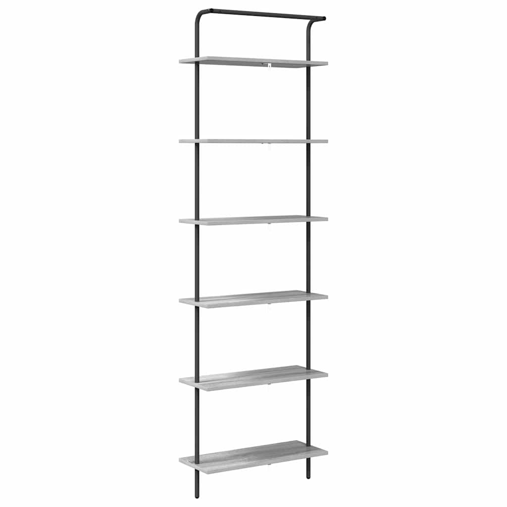 Bookshelf Grey sonoma 60 x 24 x 203 cm Engineered wood