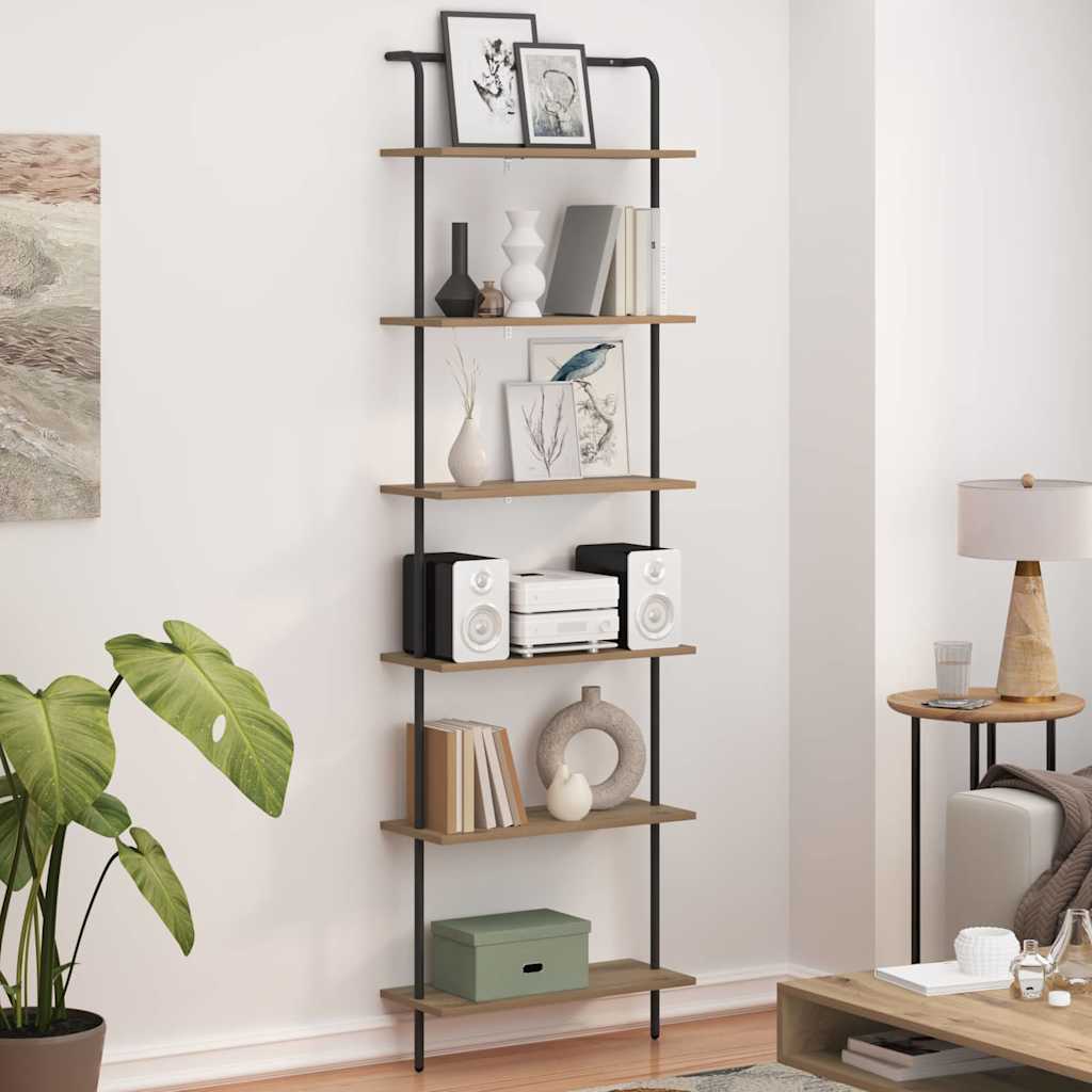 Bookshelf Artisan oak 60 x 24 x 203 cm Engineered wood
