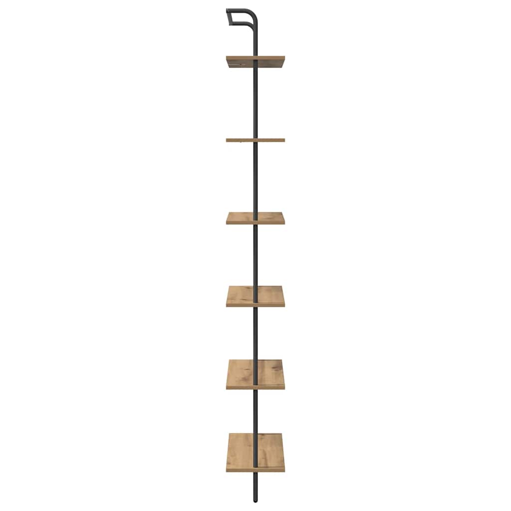 Bookshelf Artisan oak 60 x 24 x 203 cm Engineered wood