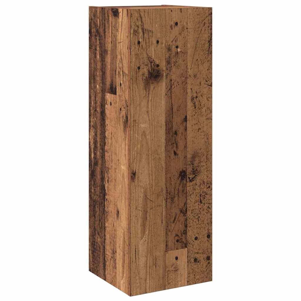 4 Piece TV Cabinet Set - Wall-mounted in Vintage Wood