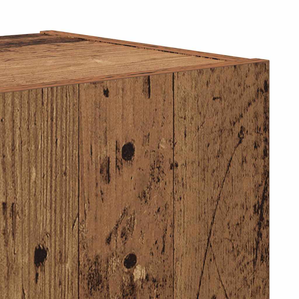 4 Piece TV Cabinet Set Old Wood Engineered Wood