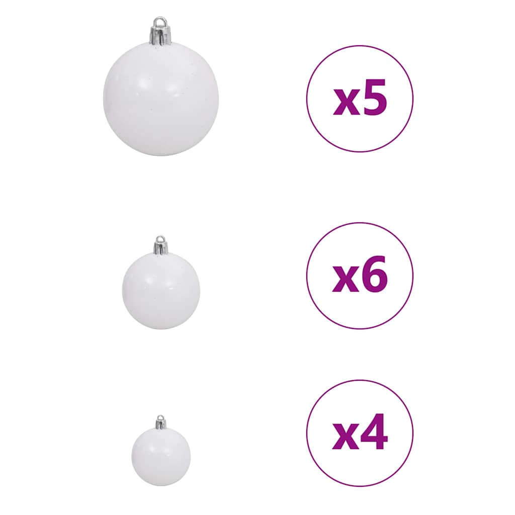 Christmas Tree with LED Strip Lights White 120 cm PE