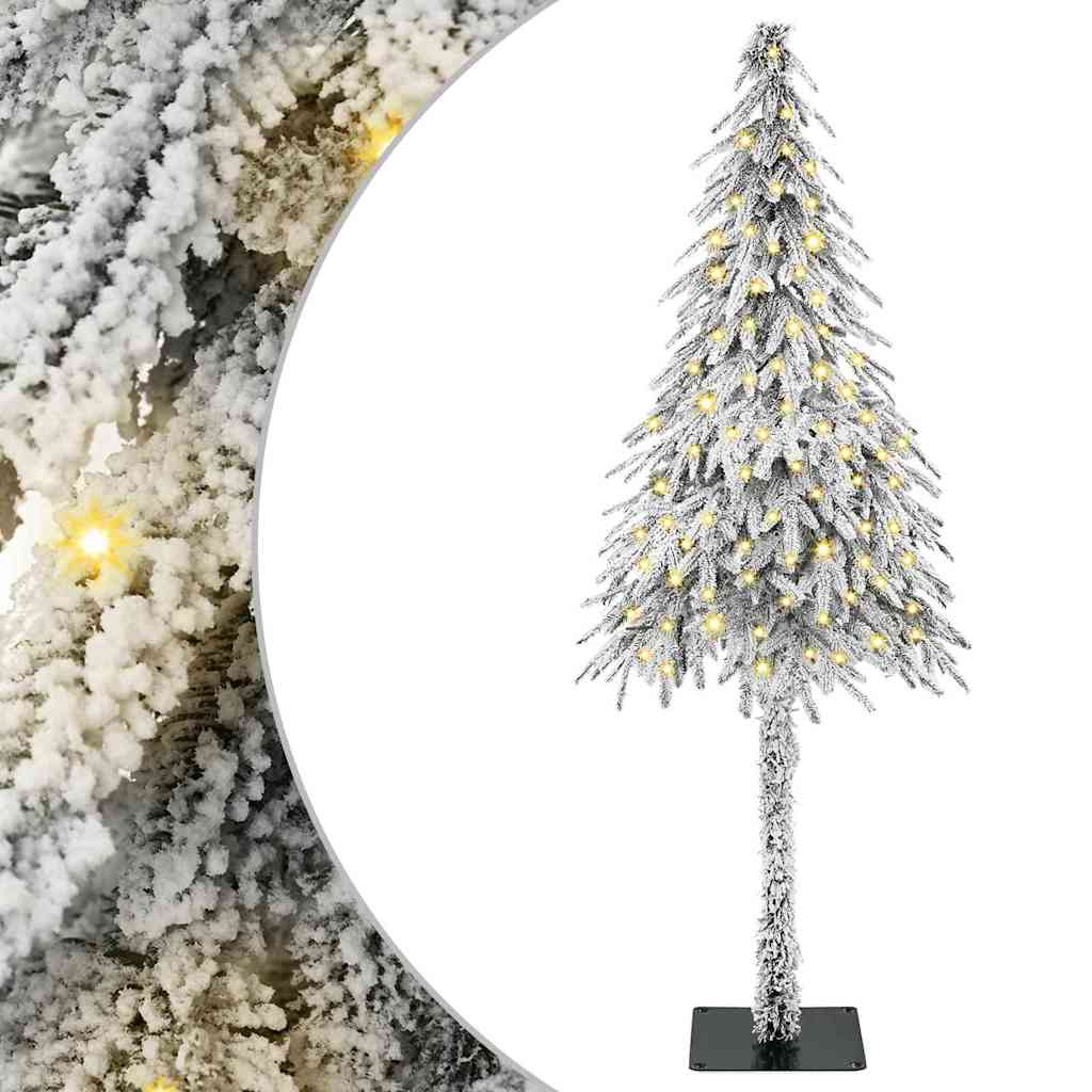 Christmas Tree with LED Strip Lights White 150 cm PE