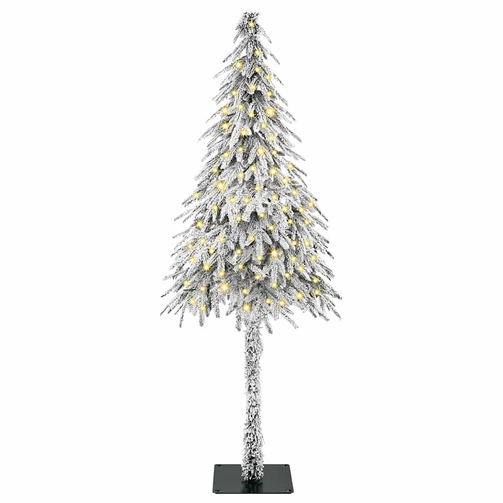 Christmas Tree with LED Strip Lights White 150 cm PE
