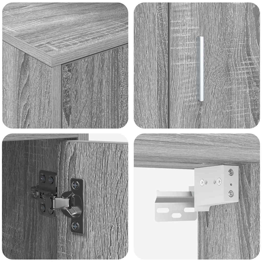 4 Piece TV Cabinet Set 4 pcs Grey sonoma Engineered wood