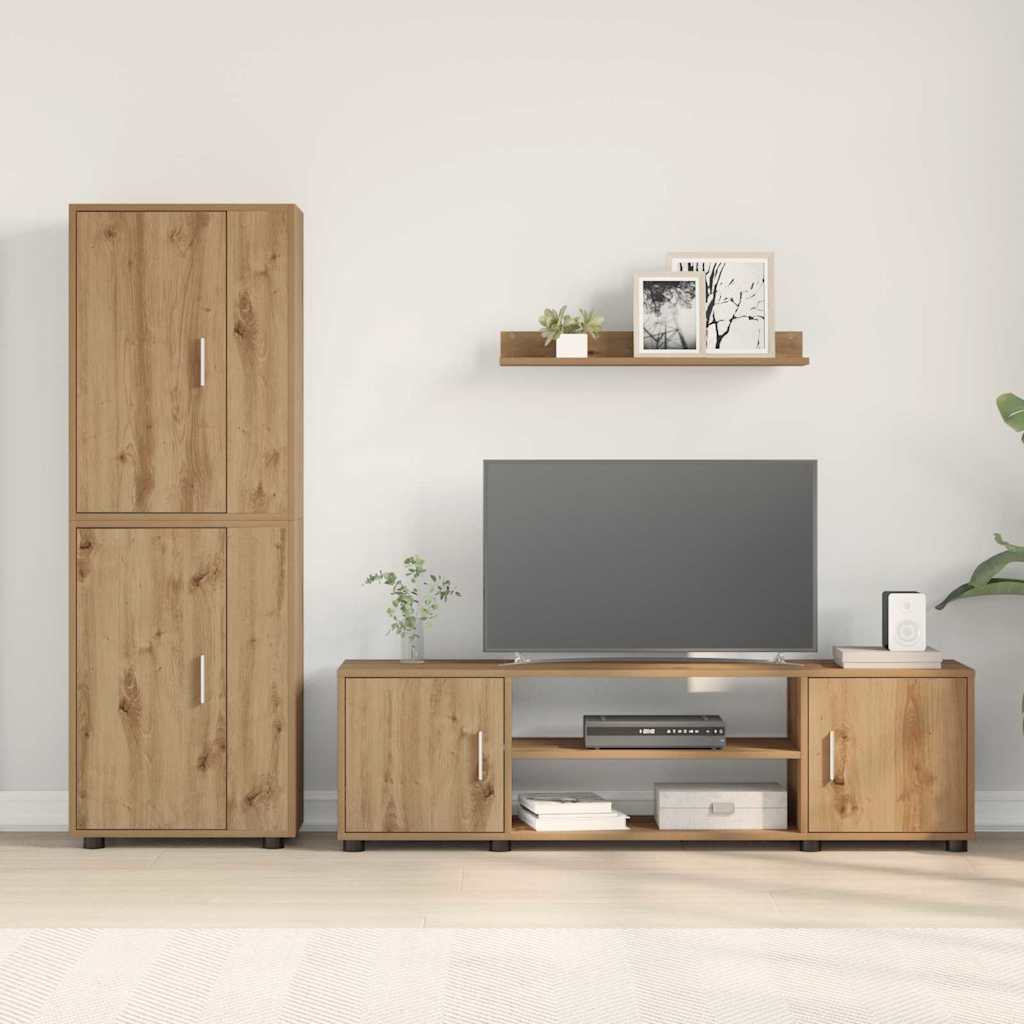 4 Piece TV Cabinet Set 4 pcs Artisan oak Engineered wood