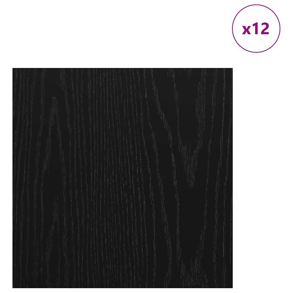 12 pcs Black oak 30 x 30 x 0.3 cm Engineered wood