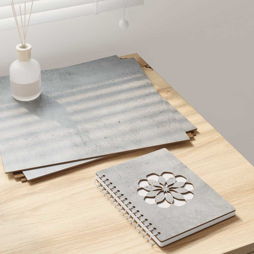 12 pcs Concrete grey 30 x 30 x 0.3 cm Engineered wood