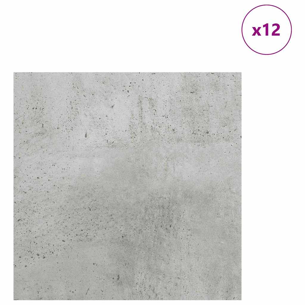 12 pcs Concrete grey 30 x 30 x 0.3 cm Engineered wood