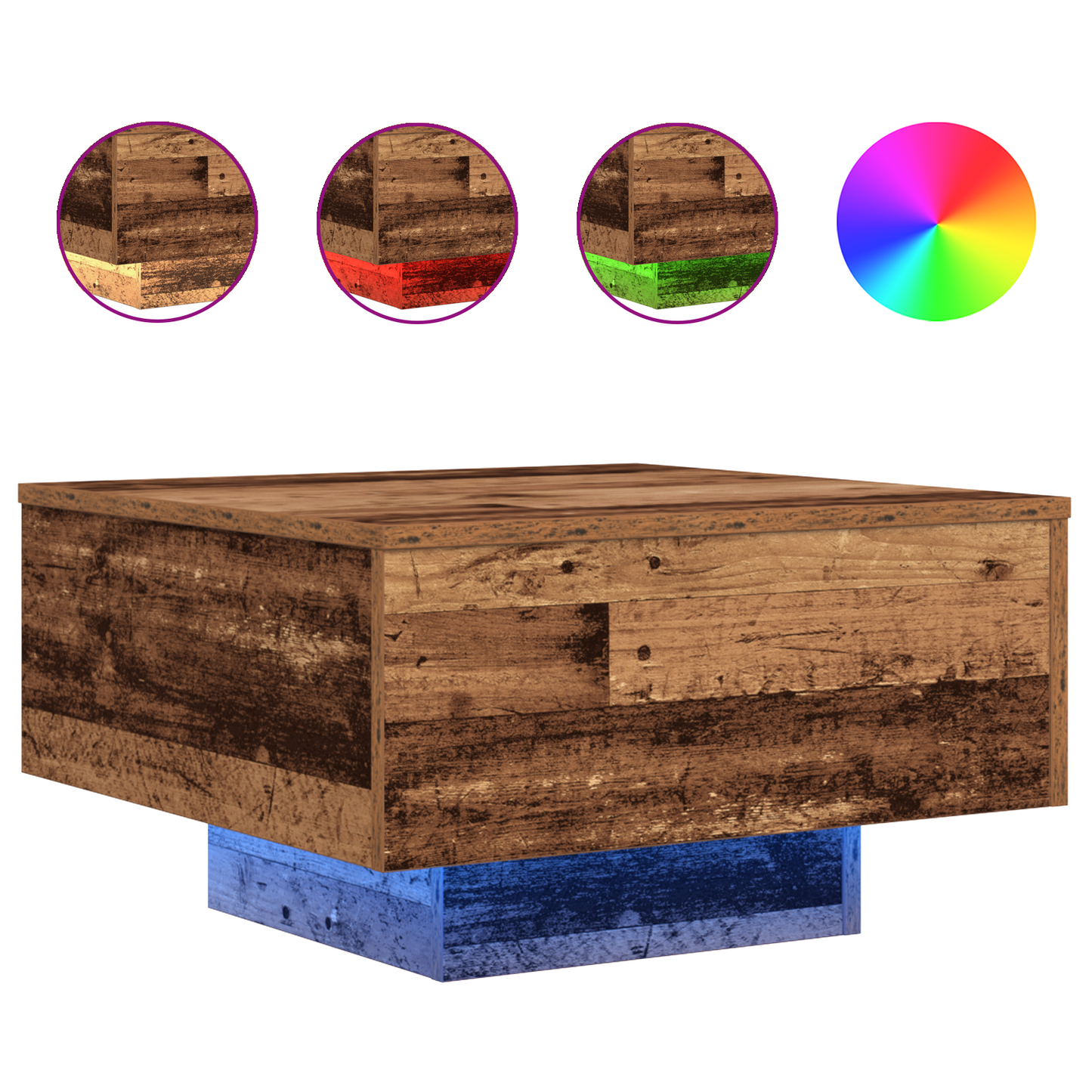 Coffee Table Old wood 55 x 55 x31 cm Engineered wood