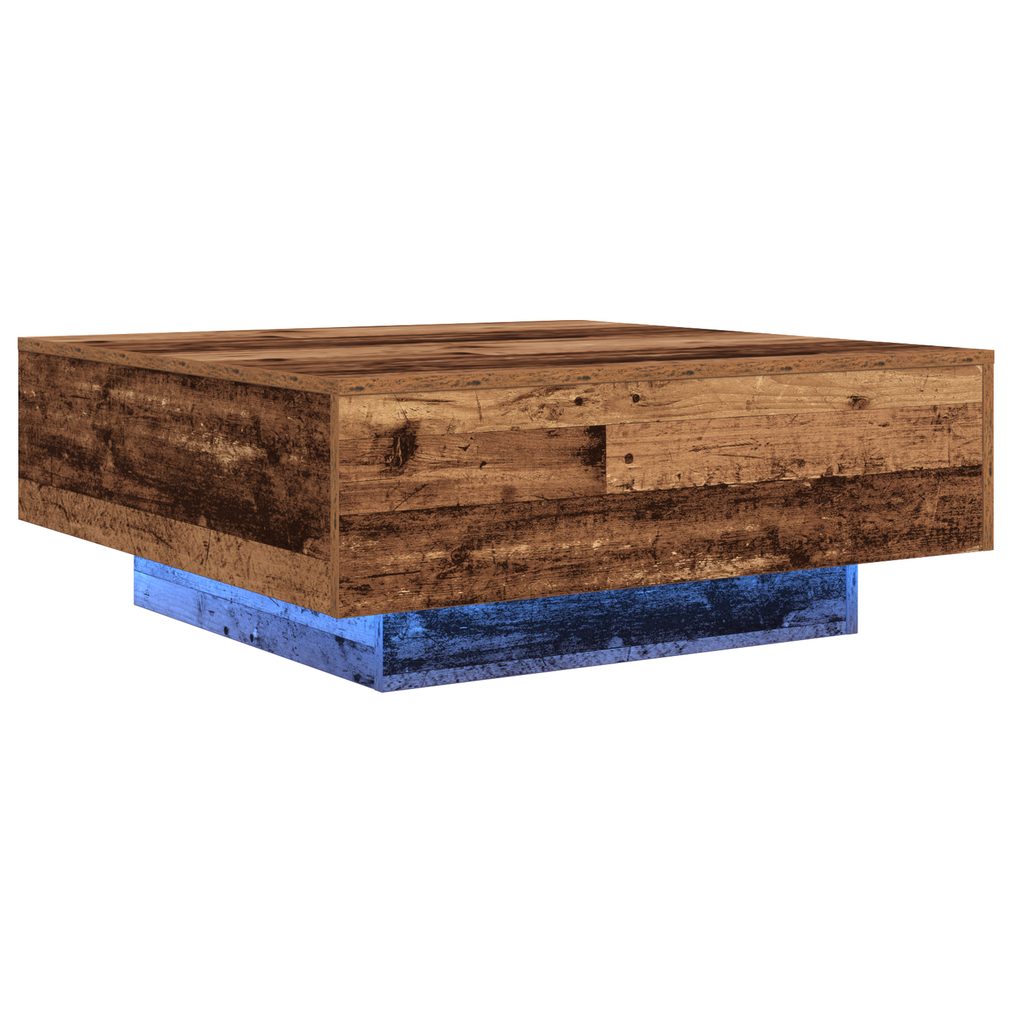 Coffee Table Old wood & & Blue 80 x 80 x 31 cm Engineered wood