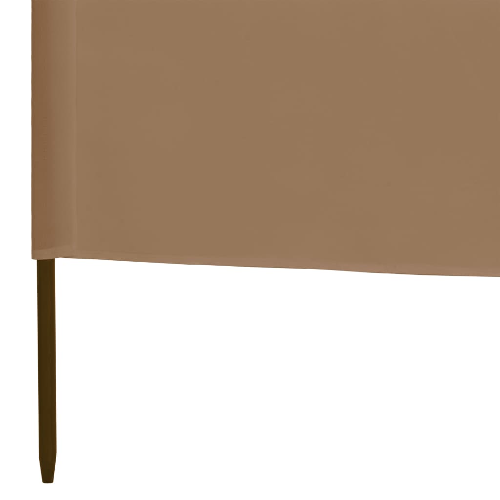 3-panel Wind Screen Fabric 400x120 cm Taupe