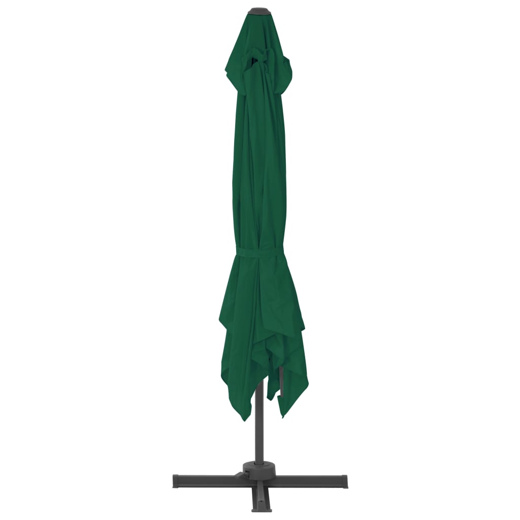 Cantilever Garden Parasol with Aluminium Pole Green 300x300 cm
