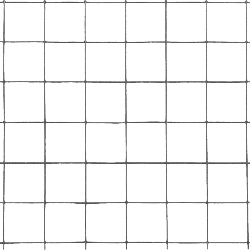 Chicken Wire Fence Steel with PVC Coating 10x1 m Grey